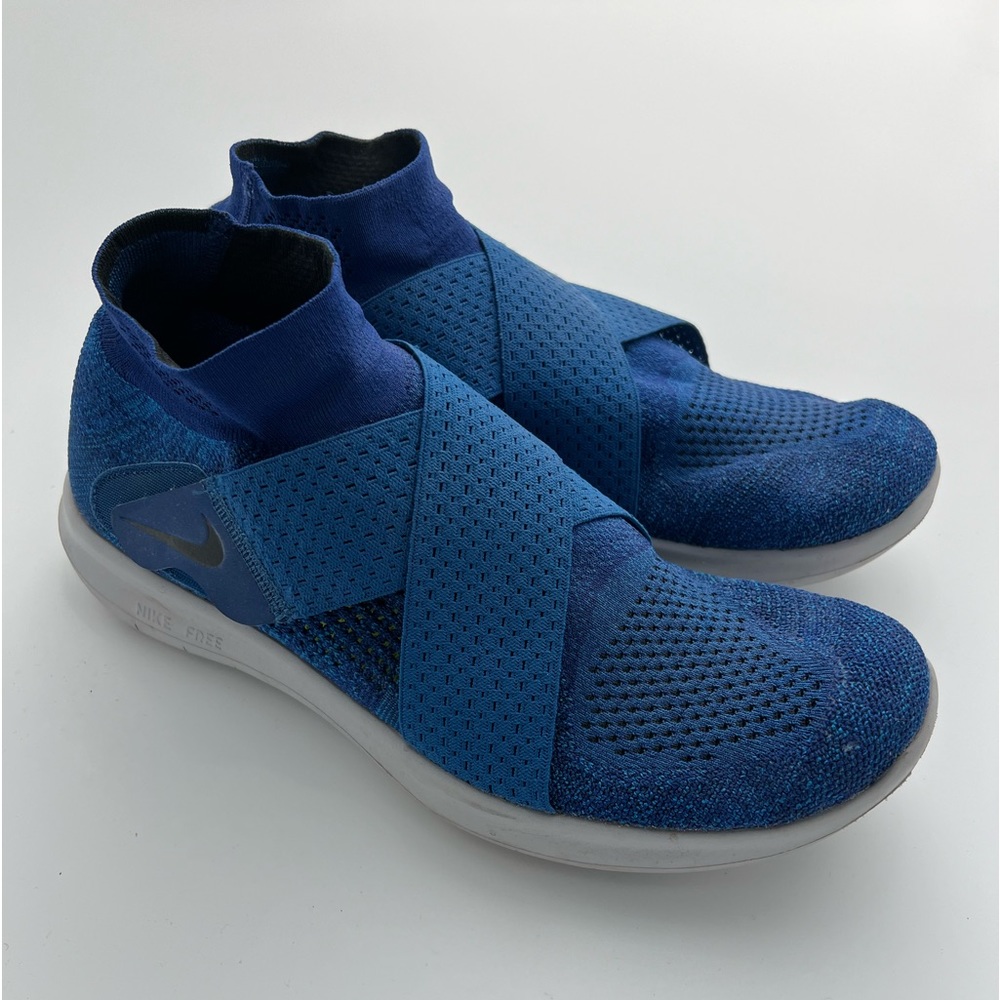 Binary Blue Nike Free Rn Flyknit Size 11.5 US
